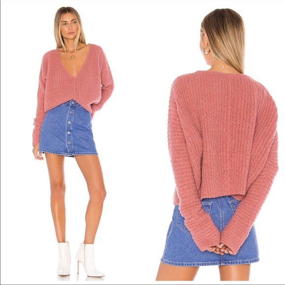 NWT-Free People Boho Yummy Moonbeam Alpaca V-Neck Sweater- Prairie Pink
Size S - Picture 5 of 13